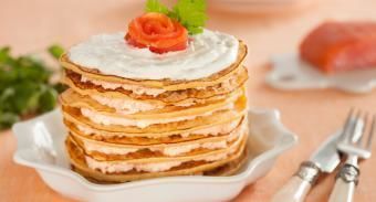 Блинчатый пирог с семгой — инструкция по приготовлению, шаг 5