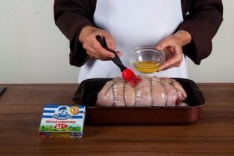 Рулет из индейки с печенкой — инструкция по приготовлению, шаг 12