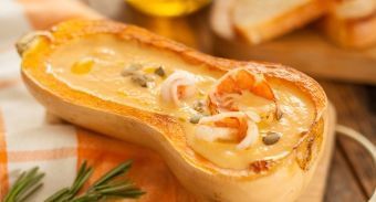 Тыквенный суп с креветками — инструкция по приготовлению, шаг 6