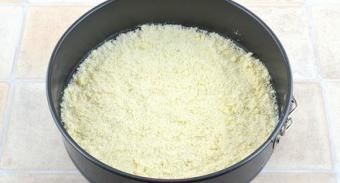 Творожный пирог с песочной крошкой — инструкция по приготовлению, шаг 4