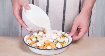 Кассероль с курицей, тыквой и кабачками — инструкция по приготовлению, шаг 8