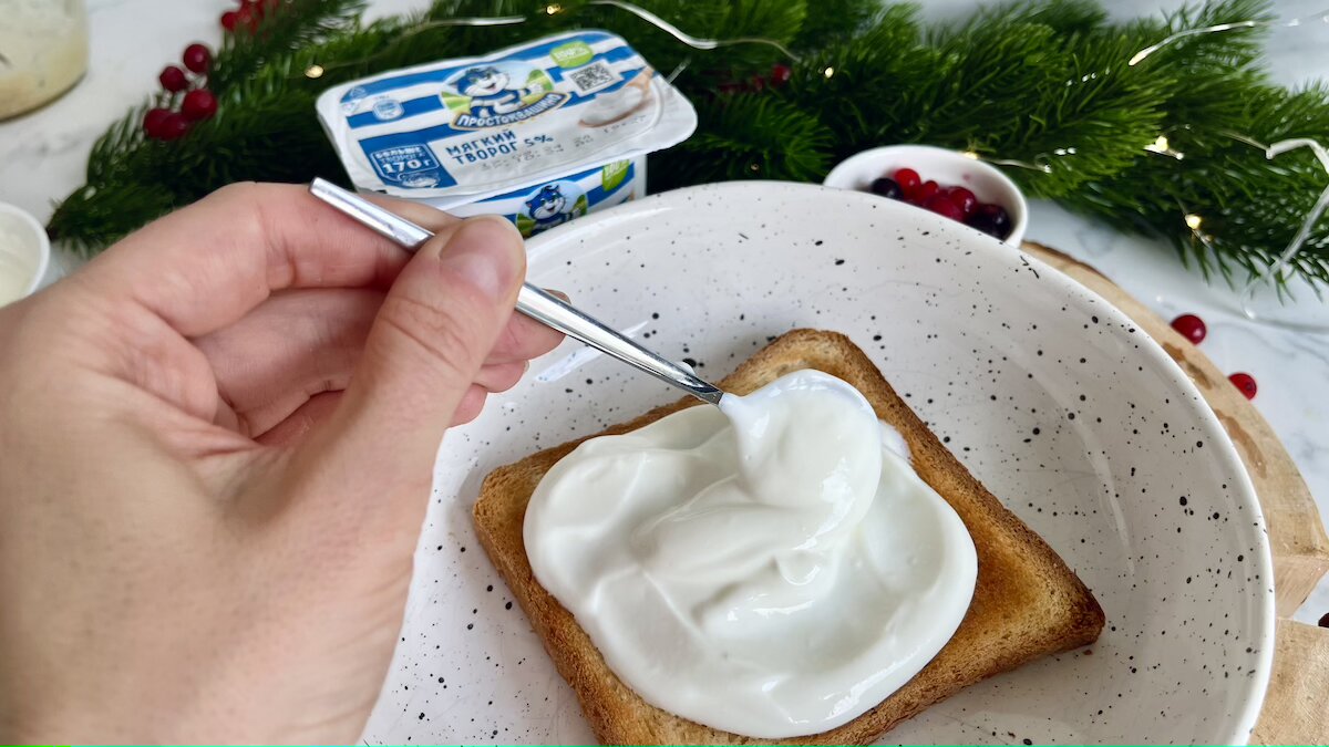 Тост с творогом и карамелизованной грушей — инструкция по приготовлению, шаг 3