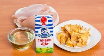 Куриные «конверты», начиненные грибами — инструкция по приготовлению, шаг 1