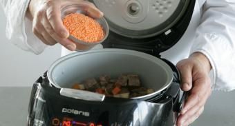 Овощное рагу с чечевицей и мясом — инструкция по приготовлению, шаг 3