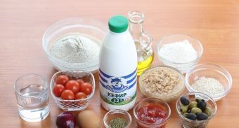 Пицца на овсяном тесте с тунцом — инструкция по приготовлению, шаг 1