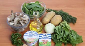 Зеленые щи с креветками — инструкция по приготовлению, шаг 1