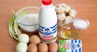 Мешочки с жульеном из грибов — инструкция по приготовлению, шаг 1