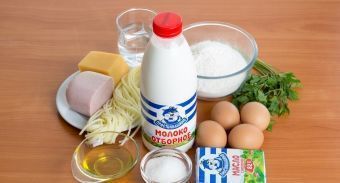 Мешочки с сыром и ветчиной — инструкция по приготовлению, шаг 1