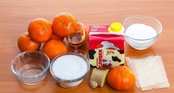 Имбирная панакотта с мандариновым желе — инструкция по приготовлению, шаг 1