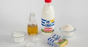 Блины на молоке без яиц — инструкция по приготовлению, шаг 1