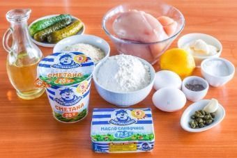 Шницель из курицы со сметанным соусом — инструкция по приготовлению, шаг 1