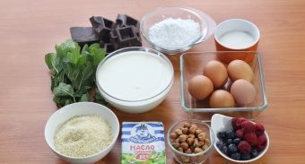 Торт из орехового безе с шоколадным кремом — инструкция по приготовлению, шаг 1