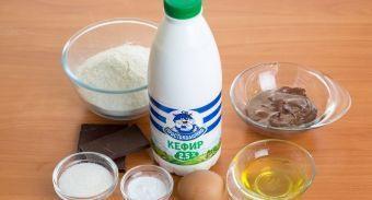 Панкейки на кефире с шоколадом — инструкция по приготовлению, шаг 1