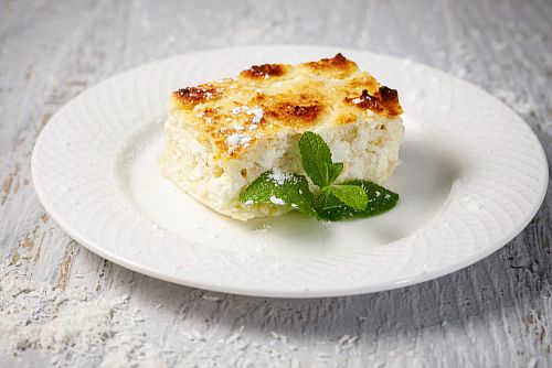 Пышная запеканка из творога