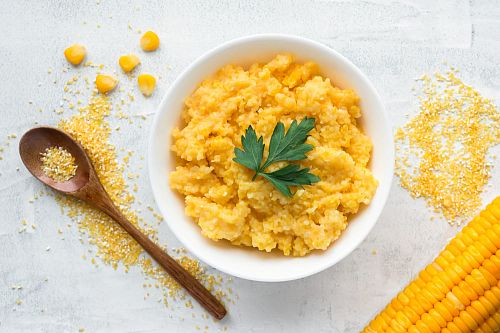 Каша полента с молоком