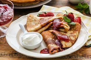 Блины из овсяной муки на молоке