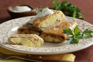 Блины с начинкой из картофельного пюре