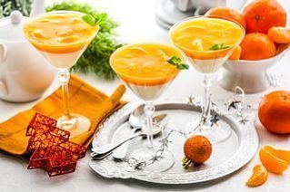 Имбирная панакотта с мандариновым желе