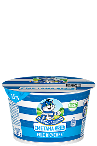 Сметана Простоквашино 15% 180 г